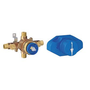 Grohe GrohSafe Universal Pressure Balance 1/2-in MNPT x 1/2-in MGHT OD Brass Rough-In for Tub/Shower