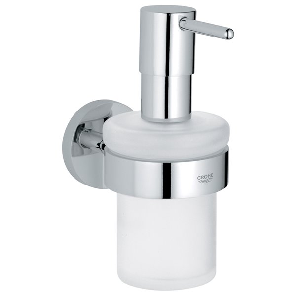 Grohe Essentials Soap/Lotion Dispenser with Holder - Chrome/Glass