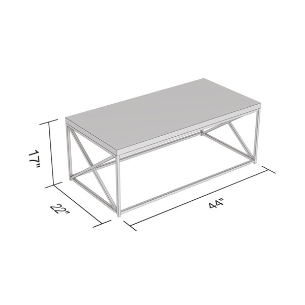 Table basse à armature de métal et plateau effet de marbre de Safdie & Co., or