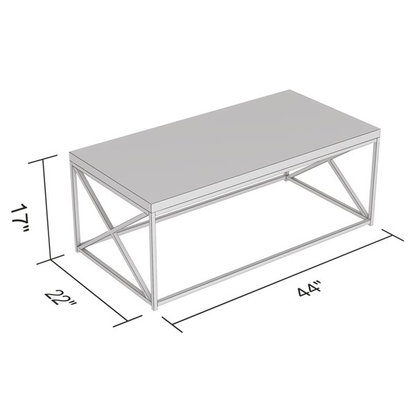 Table basse à armature de métal croisé et plateau en verre de Safdie & Co., noir