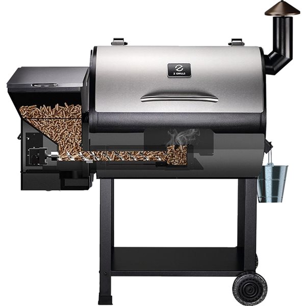 Z Grills 700D2E Electric Pellet Grill Smoker in Silver and Black