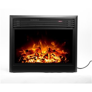 Flamehaus Insert Electric Floor Fireplace with LED - 31-in - Black