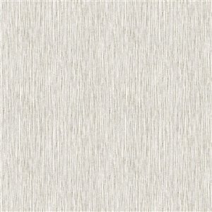 Papier peint Surface en vinyle texturé en toile de ramie par Graham & Brown, non encollé, 56 pi², crème