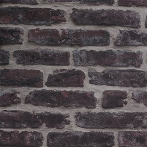 Papier peint Strata en vinyle texturé au motif de briques par Graham & Brown, non encollé, 56 pi², rouge