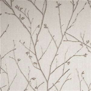 Papier peint Evita en vinyle texturé au motif de vignes par Graham & Brown, non encollé, 56 pi², ivoire