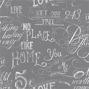 Papier peint Fresque en papier de style tableau noir par Graham & Brown, non encollé, 56 pi², gris/blanc