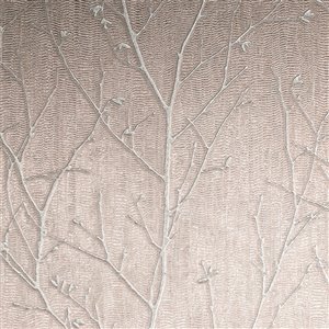 Papier peint Evita en vinyle texturé au motif de vignes par Graham & Brown, non encollé, 56 pi², or