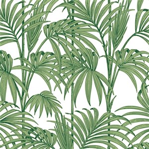 Papier peint JMD Glitterati en vinyle texturé à motif floral par Graham & Brown, non encollé, 56 pi², vert
