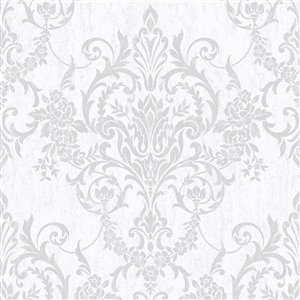 Papier peint Impératrice en tissu non-tissé texturé au motif damas par Graham & Brown, non encollé, 56 pi², or