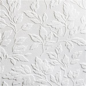 Papier peint en vinyle texturé peinturable au motif floral par Graham & Brown, non encollé, 56 pi², blanc