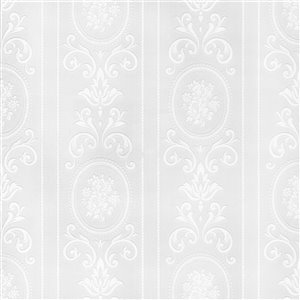 Papier peint en vinyle texturé rayé par Graham & Brown, non encollé, 56 pi², blanc