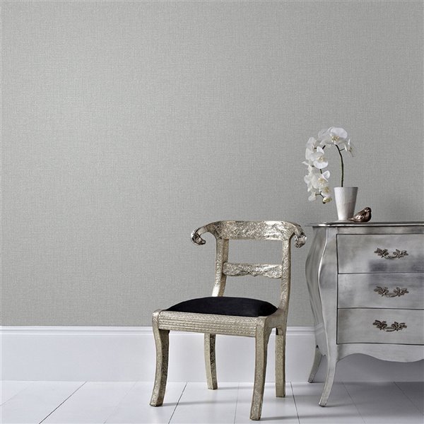 Graham & Brown Surface Vinyl Textured Abstract Wallpaper - Unpasted/Paste the paper - 56-sq. ft - Grey/Silver