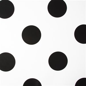 Papier peint Enfants en papier avec motif à pois par Graham & Brown, non encollé, 56 pi², noir/blanc
