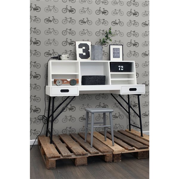 ESTA Home Turnblad Bicycle Wallpaper - Grey