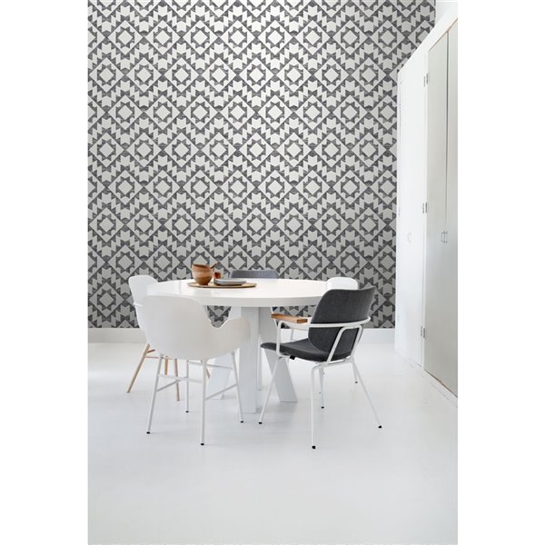 ESTA Home Fantine Geometric Wallpaper - Black