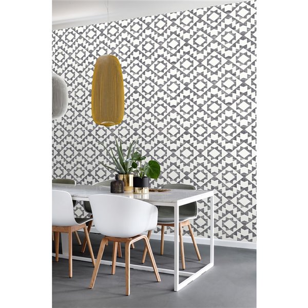 ESTA Home Fantine Geometric Wallpaper - Black