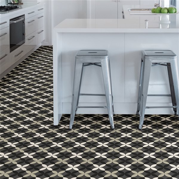 FloorPops Arbor Adhesive Floor Tiles - 12-in x 12-in