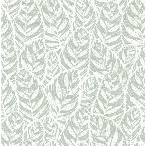 A-Street Prints Del Mar Leaf Wallpaper - Sage