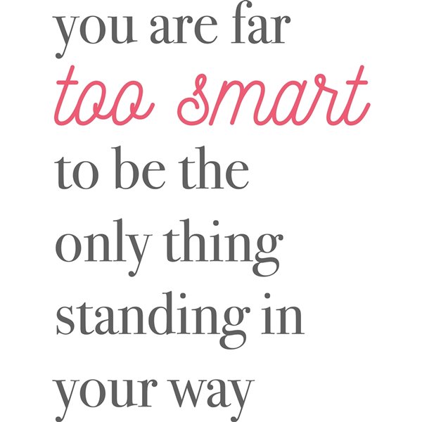 WALLPOPS Far Too Smart Wall Quote DWPQ3533 | RONA