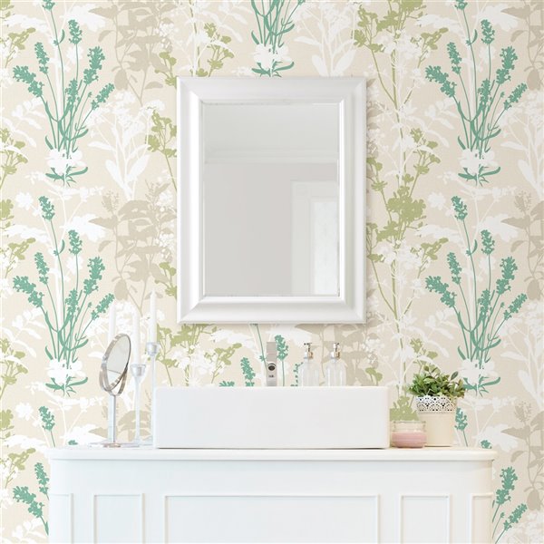 Papier peint Pippin Wild Flowers de Advantage, vert