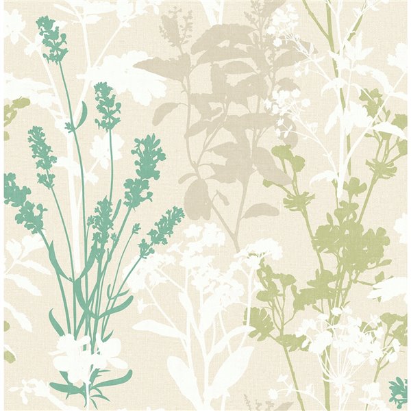 Papier peint Pippin Wild Flowers de Advantage, vert