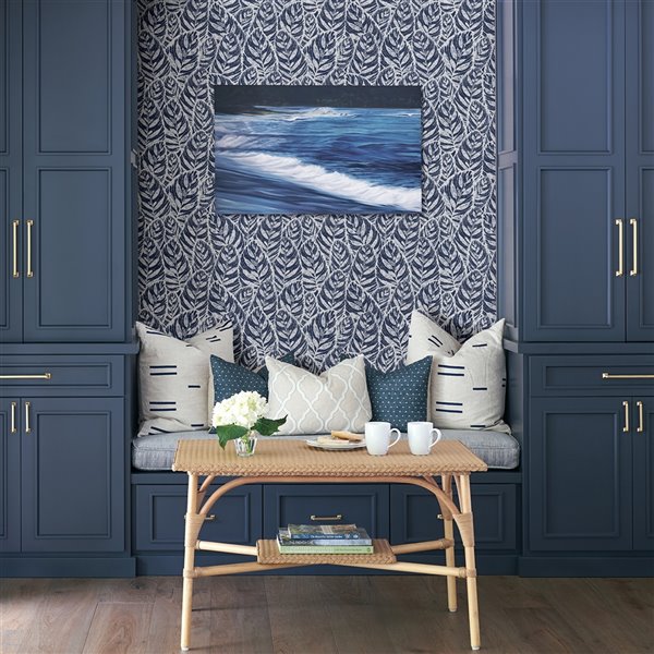 A-Street Prints Del Mar Botanical Wallpaper - Indigo