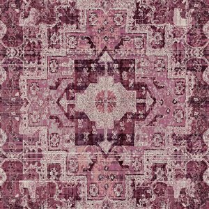 Papier peint détressé Desmond Medallion de ESTA Home, magenta