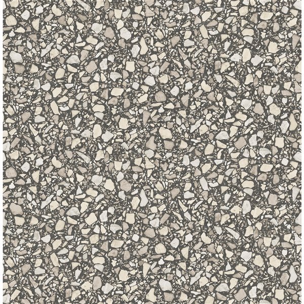 Fine Decor Aldrich Terrazzo Wallpaper - Black
