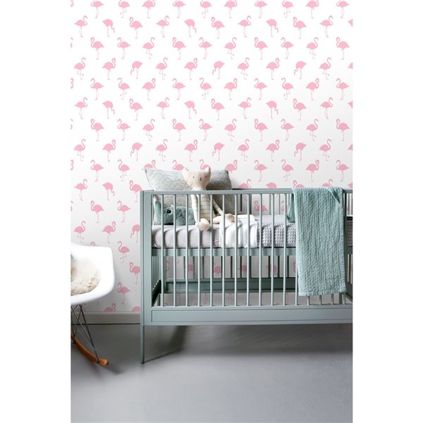 ESTA Home Lovett Flamingo Wallpaper - Pink