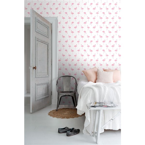 Esta Home Lovett Flamingo Wallpaper Pink Dd138992 Rona