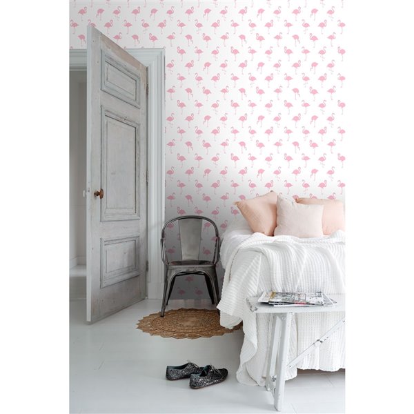 ESTA Home Lovett Flamingo Wallpaper - Pink