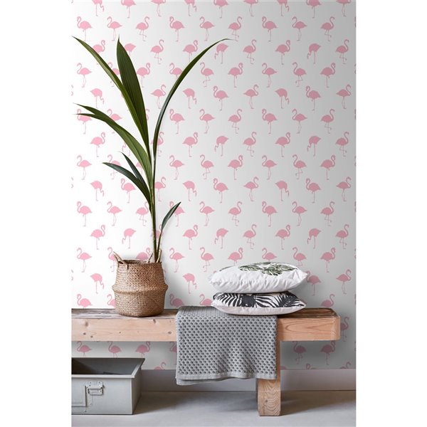 ESTA Home Lovett Flamingo Wallpaper - Pink