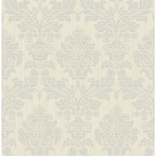 Advantage Piers Texture Damask Wallpaper - Metallic