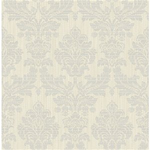 Advantage Piers Texture Damask Wallpaper - Metallic