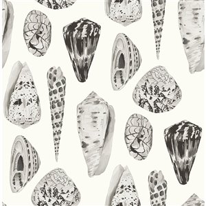Papier peint Coquina Self Adhesive de Scalamandre, graphite