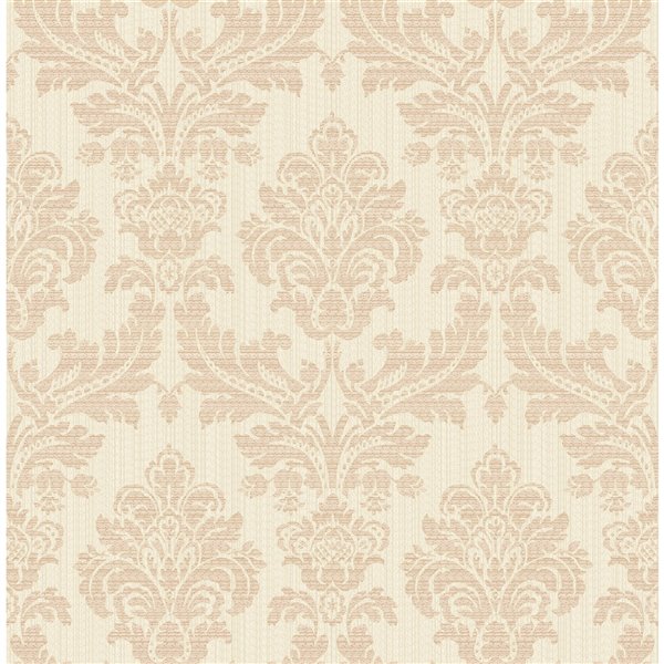 Advantage Piers Texture Damask Wallpaper - Rose Gold