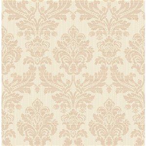 Advantage Piers Texture Damask Wallpaper - Rose Gold