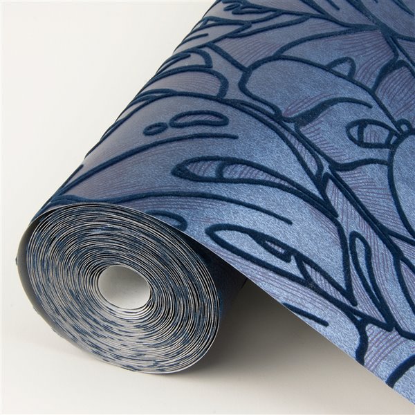 Papier peint Balboa Botanical de A-Street Prints, indigo