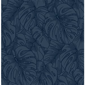 Papier peint Balboa Botanical de A-Street Prints, indigo