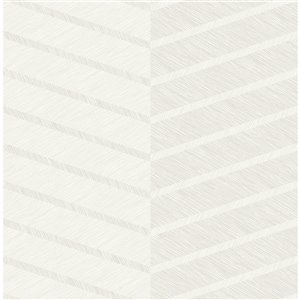 A-Street Prints Aspen Chevron Wallpaper - White