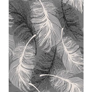 Papier peint Hurston Feather de Advantage, noir