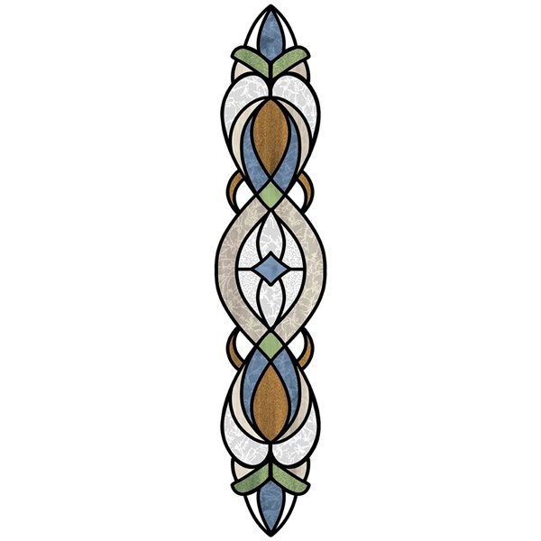Blue Bristol Stained Glass Decal Set of 2