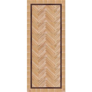 Tapis en vinyle de style parquet ancien de Crearreda, 19,7 po x 47,2 po