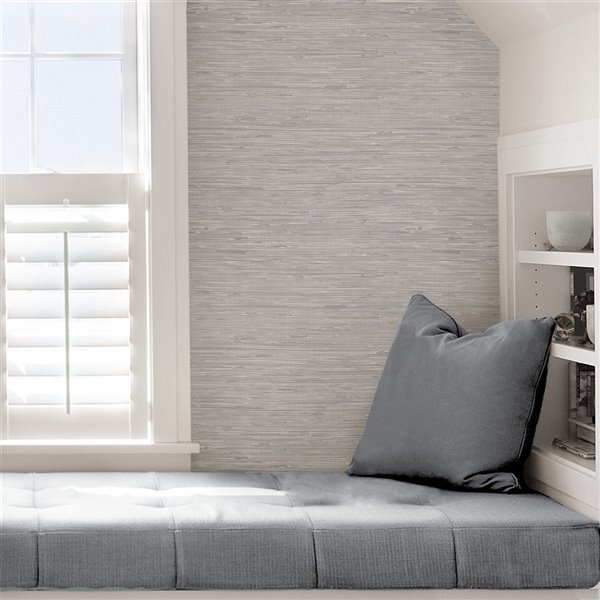Grasscloth peel and stick wallpaper furniture makeover  Cuckoo4Design