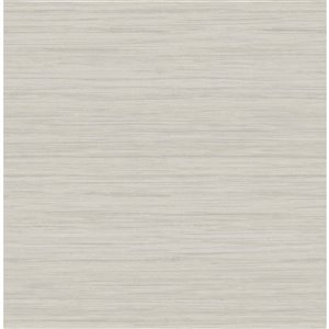 A-Street Prints Barnaby Faux Grasscloth Wallpaper - Light Grey