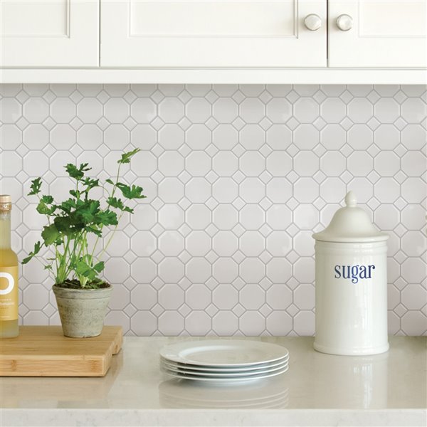 Octagon Peel & Stick Backsplash Tiles