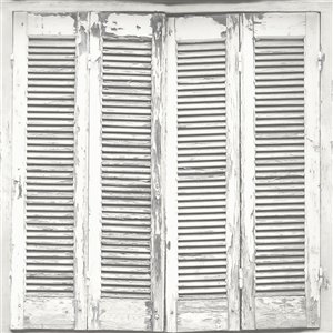 ESTA Home Lansbury Distressed Shutter Wallpaper - Off-White