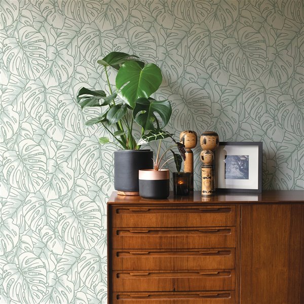 A-Street Prints Balboa Botanical Wallpaper - Olive