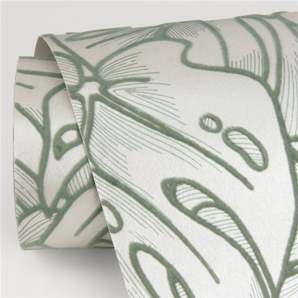 A-Street Prints Balboa Botanical Wallpaper - Olive