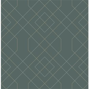 A-Street Prints Ballard Geometric Wallpaper - Teal